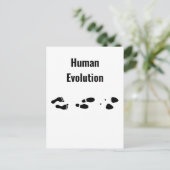 人間の進化 – 裸足から踵 ポストカード (スタンド正面)