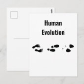 人間の進化 – 裸足から踵 ポストカード (正面/裏面)