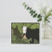 人間の過ちを犯す事は牛葉書モーへ ポストカード (スタンド正面)