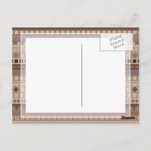 人間の部族アステカのストライプ紋章 ポストカード (裏面)