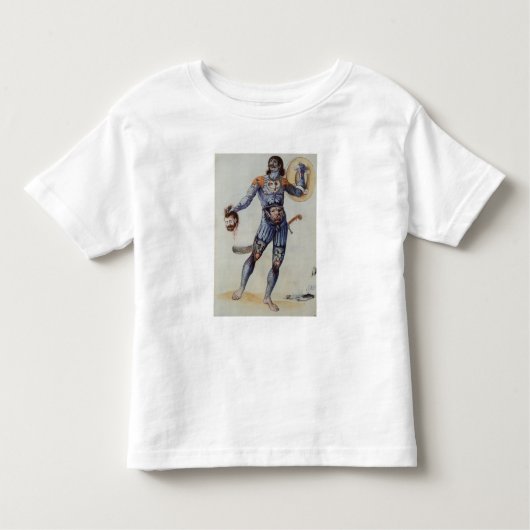 人間の頭を持つ小人 トドラーTシャツ (正面)