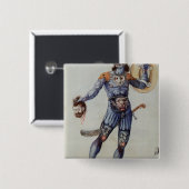 人間の頭を握っているPictish人 缶バッジ (正面&裏面)