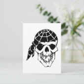 人間の頭蓋骨 ポストカード (スタンド正面)