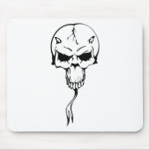 人間の頭蓋骨 マウスパッド (正面)