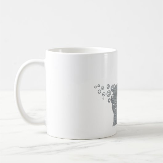 人間の頭部ギア コーヒーマグカップ (左)