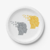 人間の頭部ギア ペーパープレート (正面)