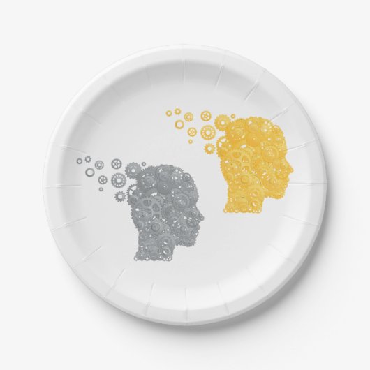 人間の頭部ギア ペーパープレート (正面)