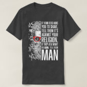 人間の顎鬚の宗教 Tシャツ (デザイン正面)
