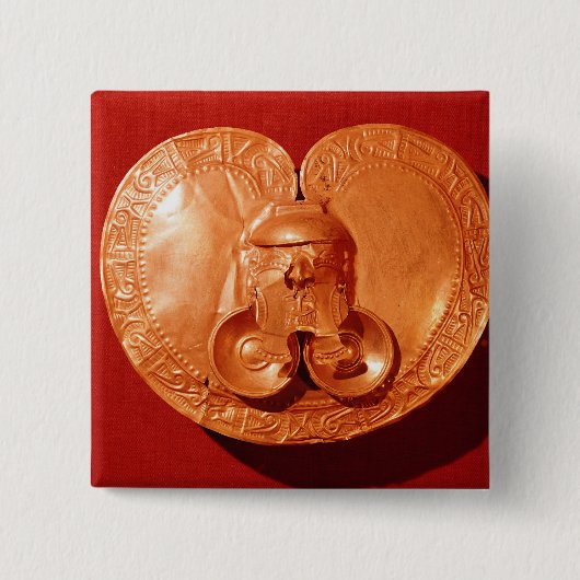 人間の顔と胸 缶バッジ (正面)