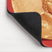 人間の顔の身に着けているイヤリングと胸 マウスパッド (コーナー)