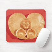 人間の顔の身に着けているイヤリングと胸 マウスパッド (マウス)