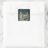 人間の顔を持つ長方形の「ティン」容器 スクエアシール (バッグ)