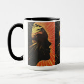 人間の顔&サンライズ | 形而上学的デザイン マグカップ (左)