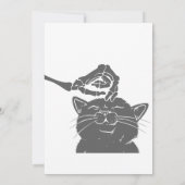 人間の骨の手を持つ猫 - 背景色を選択 招待状 (裏面)