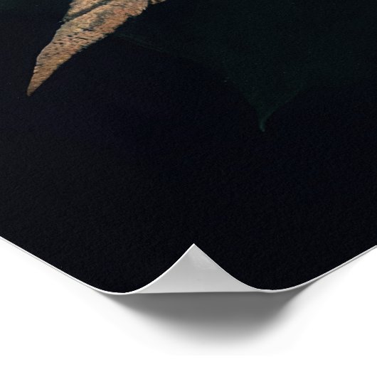 人間の骨格と葉のダークゴシック ポスター (角)