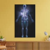 人間の骨格の背面 キャンバスプリント (インサイチュ (リビング))