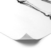 人間の骨格 ポスター (角)