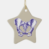 人間の骨盤の骨 セラミックオーナメント (右)