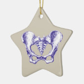 人間の骨盤の骨 セラミックオーナメント (左)