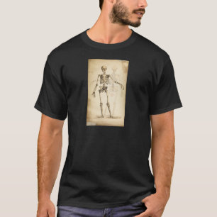 人間の骨組のヴィンテージのイラストレーション Tシャツ