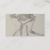 人間の骨組: 身をかがめる姿勢の側面眺め、 名刺 (裏面)