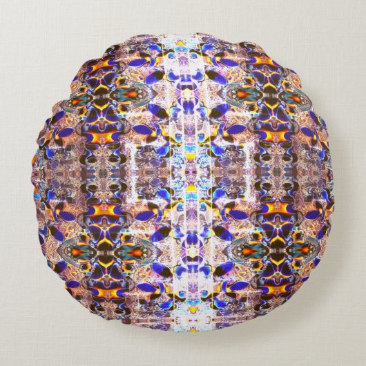 人間の魚の調和3 ラウンドクッション (正面)