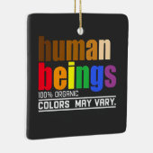 人間の100%の色はオーガニックLGBTによって異なる場合がある セラミックオーナメント (右)
