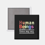 人間の100%の色はオーガニックLgbtによって異なる場合がある マグネット (正面/裏面)