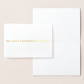 "人間の"挨拶状のユニコーンです 箔カード (ディスプレー)