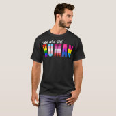 人間のLGBTQだ Tシャツ (正面フル)
