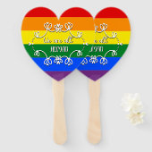 人間のLGBTQプライド月 ハンドファン (正面&裏面)