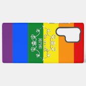 人間のLGBTQプライド月 SAMSUNG GALAXYケース (裏面横)