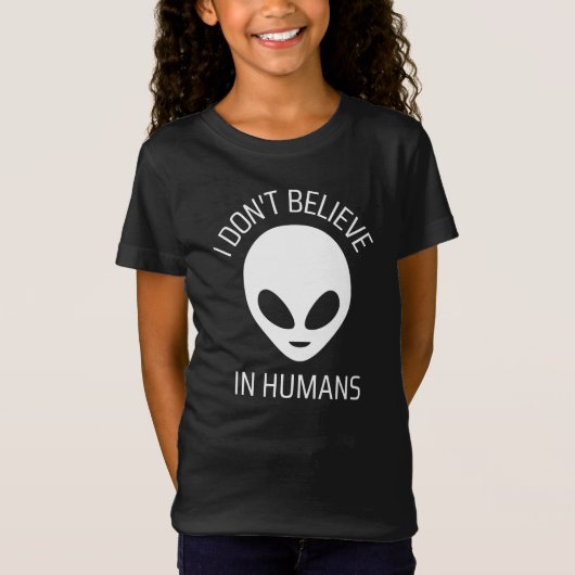 人間のT信じシャツは使わない Tシャツ (正面)
