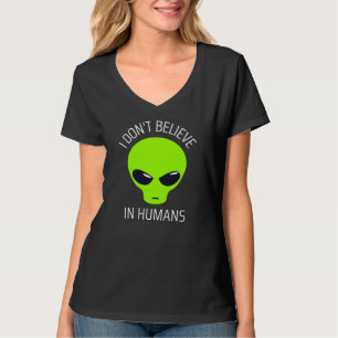 人間のT信じシャツは使わない Tシャツ