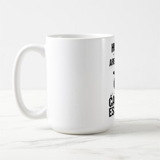 人間はオプション、猫は必需品 ダークユーモア コーヒーマグカップ (左)