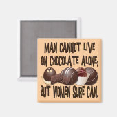 人間はチョコレートだけでは生きられない マグネット (正面/裏面)