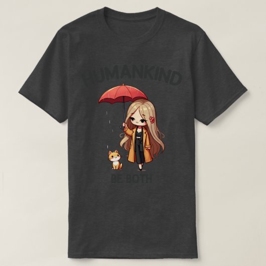 人間は両方である Tシャツ (デザイン正面)