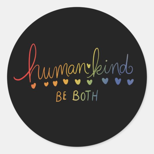 人間は人間と同じ人間である ラウンドシール (正面)