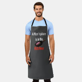 人間は台所に属おもしろいす エプロン (着用した状態)