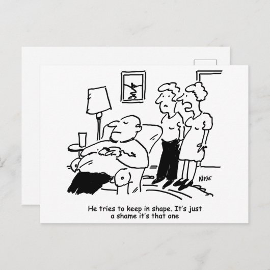 人間は形保を成そうとする。おもしろい ポストカード (正面/裏面)