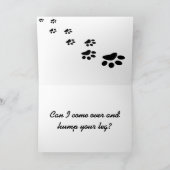 人間は犬だパーソナライズされた カード (内部)