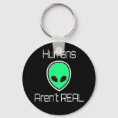 人間は緑実在のエイリアン キーホルダー (正面)