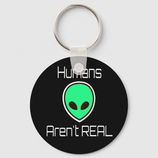 人間は緑実在のエイリアン キーホルダー (正面)