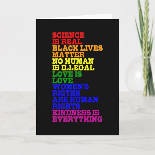 人間は違法なLGBTプライド月LGBTQレインボー カード (正面)