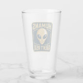 人間はUFOガラス実在ではない タンブラーグラス (裏面)