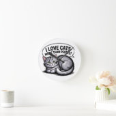 人間より猫が好き» ラウンド壁時計 (ホーム)