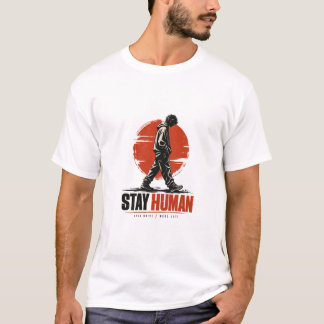 人間らしくあれ Tシャツ - 刺激的なストリートウェア グラフィック