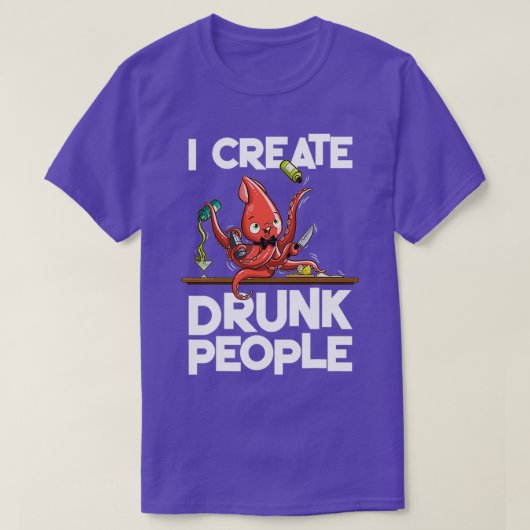 人間をつくるタコ飲バ飲テンダー Tシャツ (デザイン正面)
