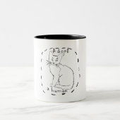 人間を採用する ツートーンマグカップ (中央)