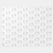 人間を採用する フリースブランケット (正面(横))